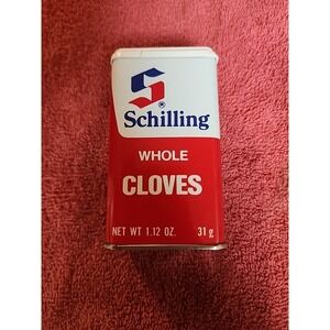 Vintage Schilling Whole Cloves  Spice 1977, Empty‎
